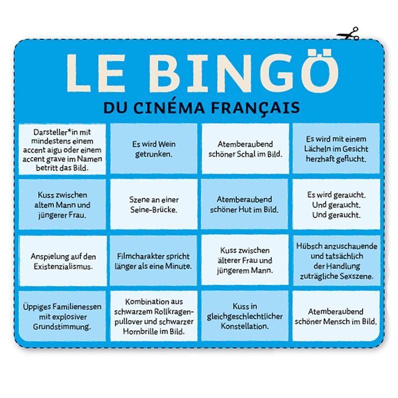 Zum Nachspielen: Le bingö du cinéma français - Galeriebild
