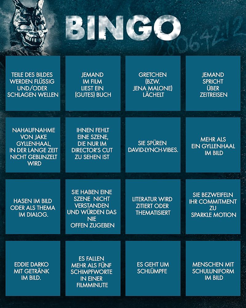 Zum Nachspielen: Unser Bingo zu Donnie Darko - Galeriebild