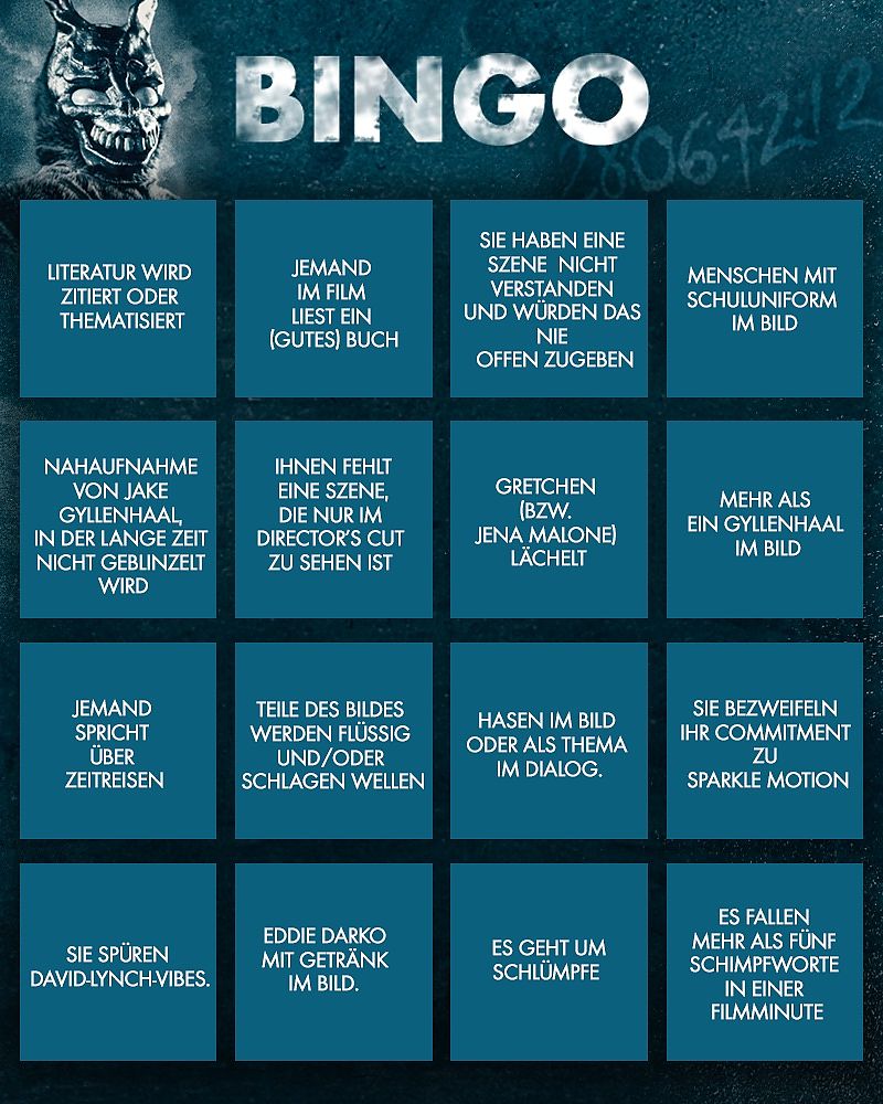 Zum Nachspielen: Unser Bingo zu Donnie Darko - Galeriebild