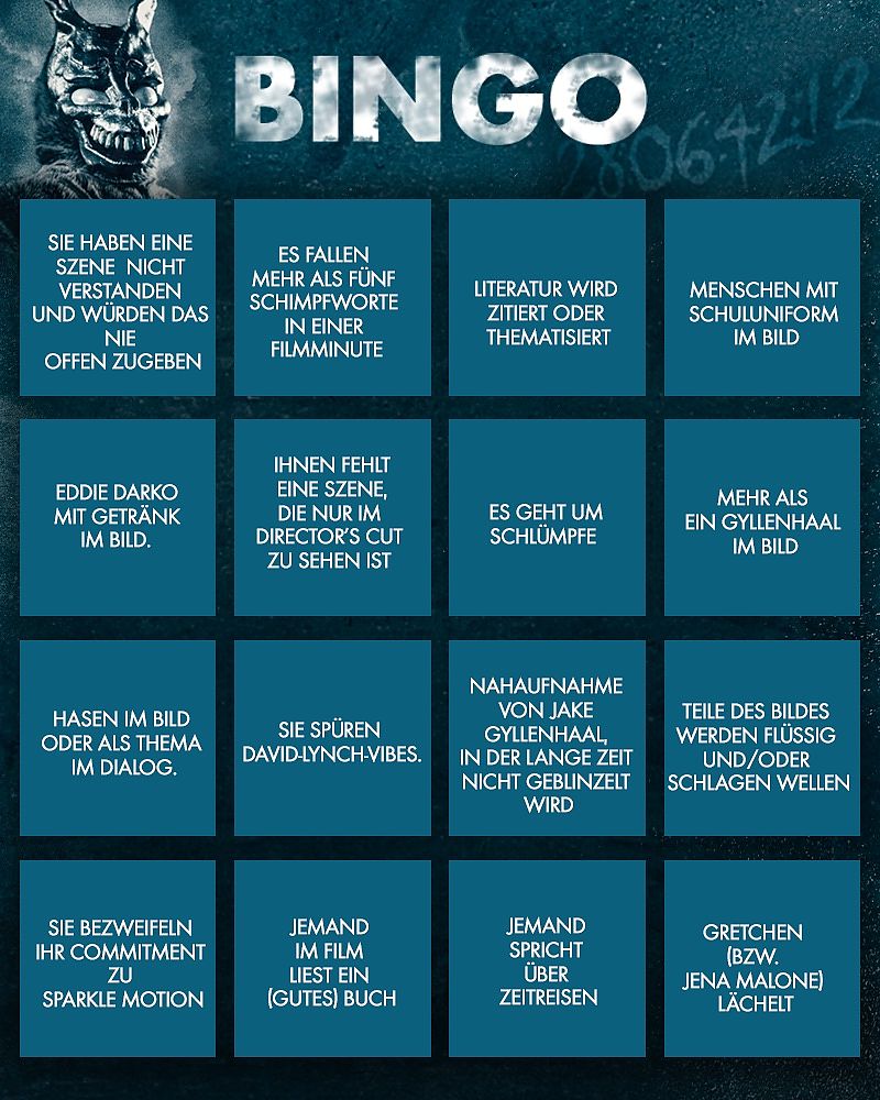 Zum Nachspielen: Unser Bingo zu Donnie Darko - Galeriebild