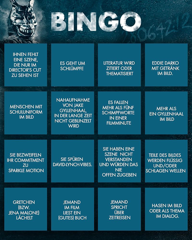 Zum Nachspielen: Unser Bingo zu Donnie Darko - Galeriebild