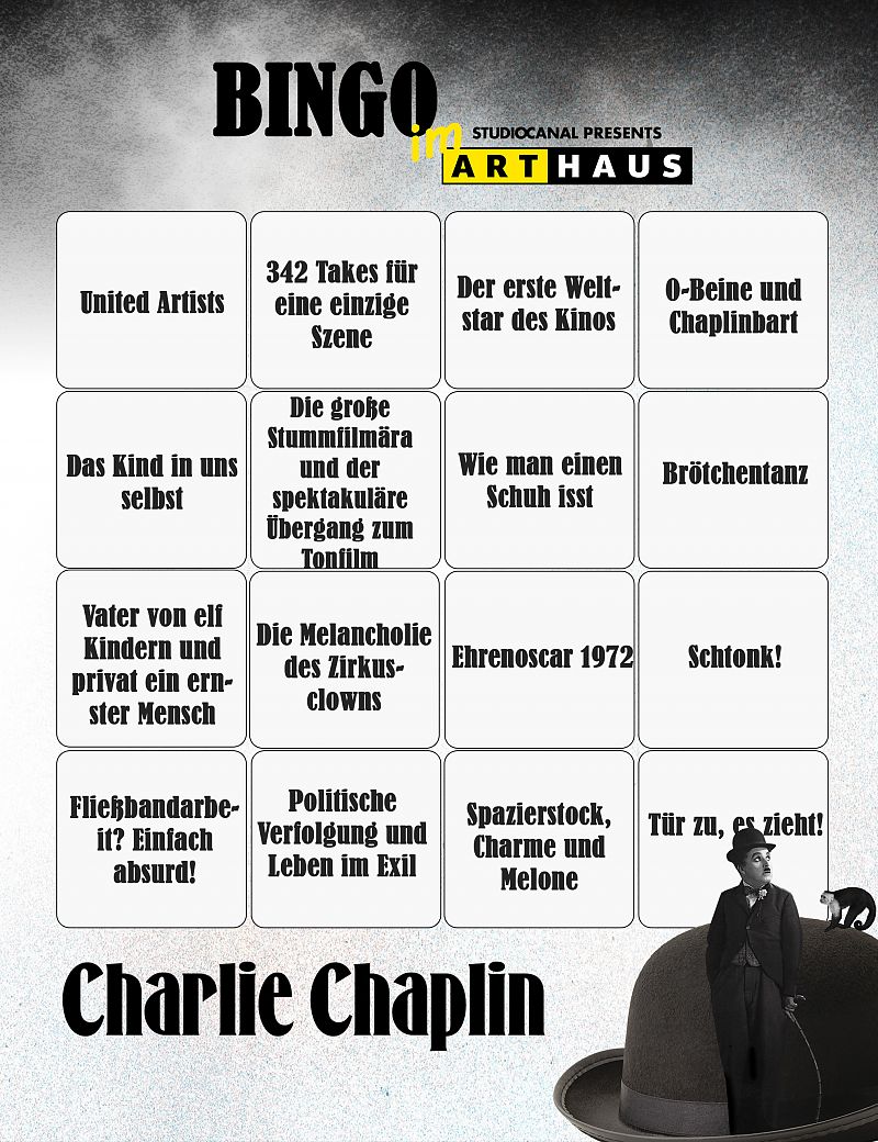 Zum Nachspielen: Unser Bingo zu Charlie Chaplin - Galeriebild