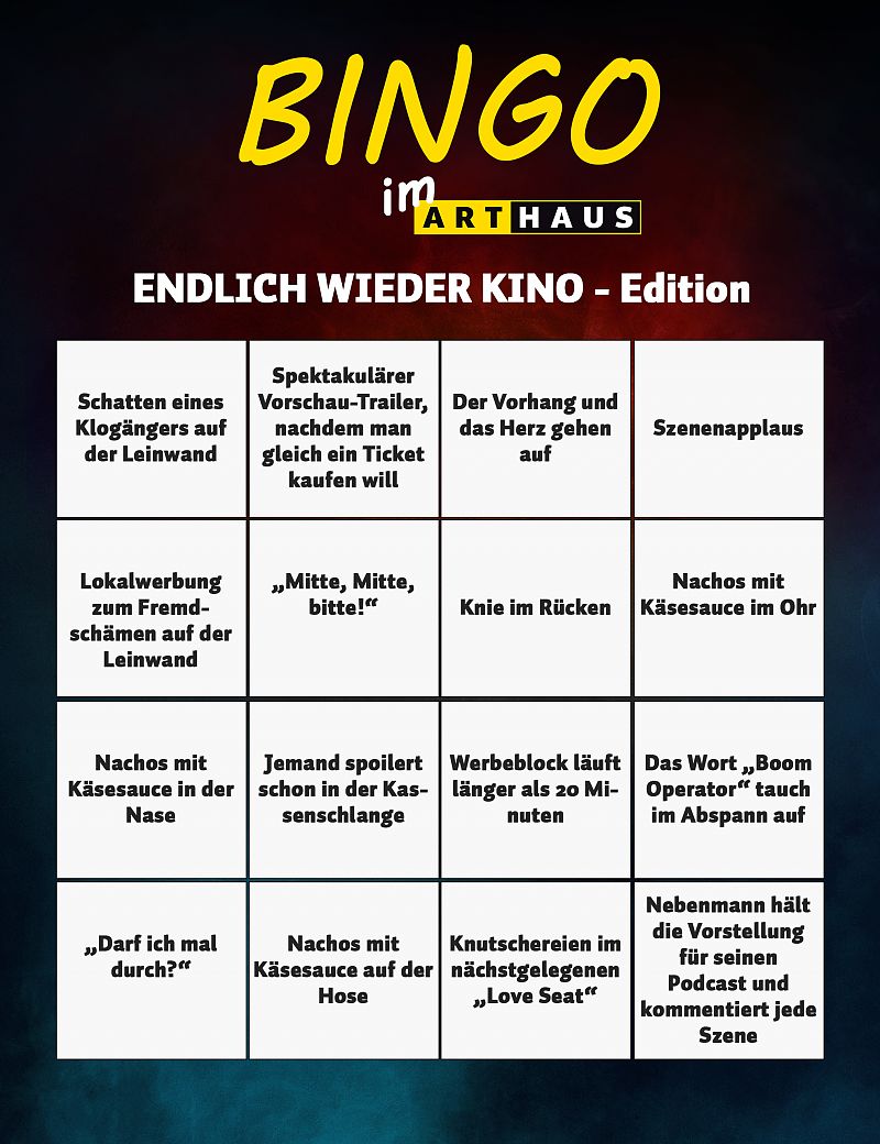 Zum Nachspielen: Unser Bingo „Endlich wieder Kino“ - Galeriebild