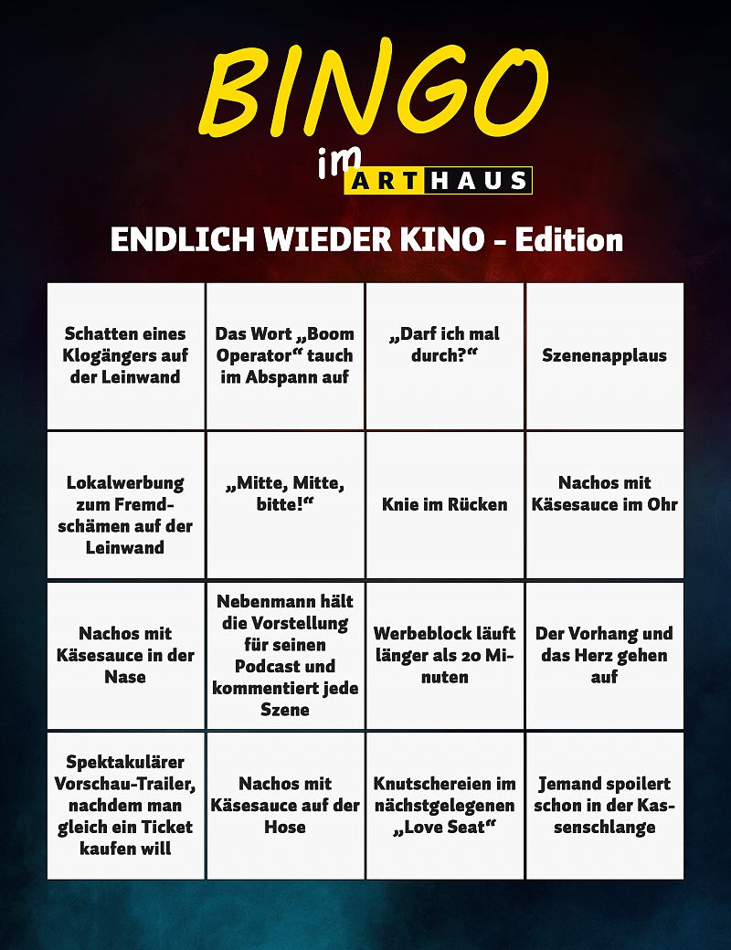 Zum Nachspielen: Unser Bingo „Endlich wieder Kino“ - Galeriebild
