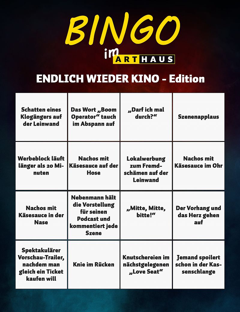 Zum Nachspielen: Unser Bingo „Endlich wieder Kino“ - Galeriebild