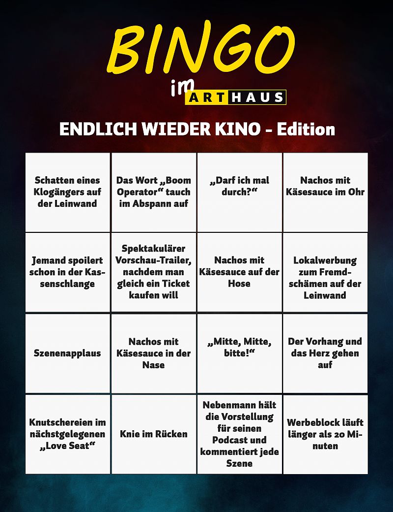 Zum Nachspielen: Unser Bingo „Endlich wieder Kino“ - Galeriebild