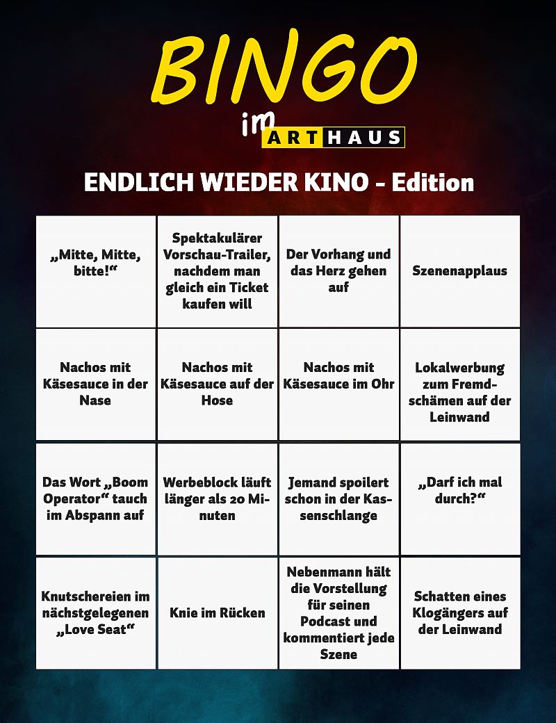 Zum Nachspielen: Unser Bingo „Endlich wieder Kino“ - Galeriebild