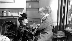 Madge Kendal und John Merrick spielen "Romeo und Julia"