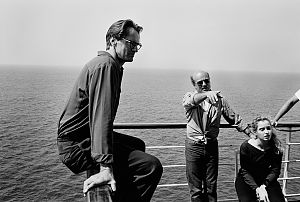 Dreiecksbezeihung: Der Regisseur mit Sam Shephard und Julie Delpy