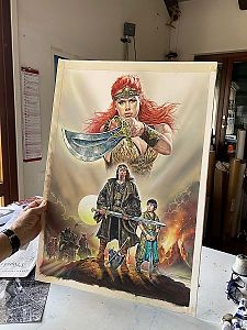 Das fertige Motiv ist mal wieder ein echtes Kunstwerk. Renato Casaro weiß aber trotzdem was bei seiner Arbeit vor allem zählte. Er sagt: "Das beste Feedback waren guten Zahlen an der Kinokasse. Dann waren alle happy." © Renato Casaro