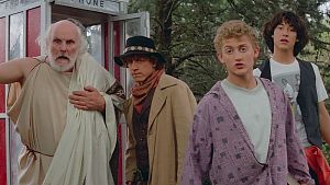 Sokrates, Billy The Kid, Bill und Ted nach ihrer Ankunft im englischen Mittelalter. © STUDIOCANAL